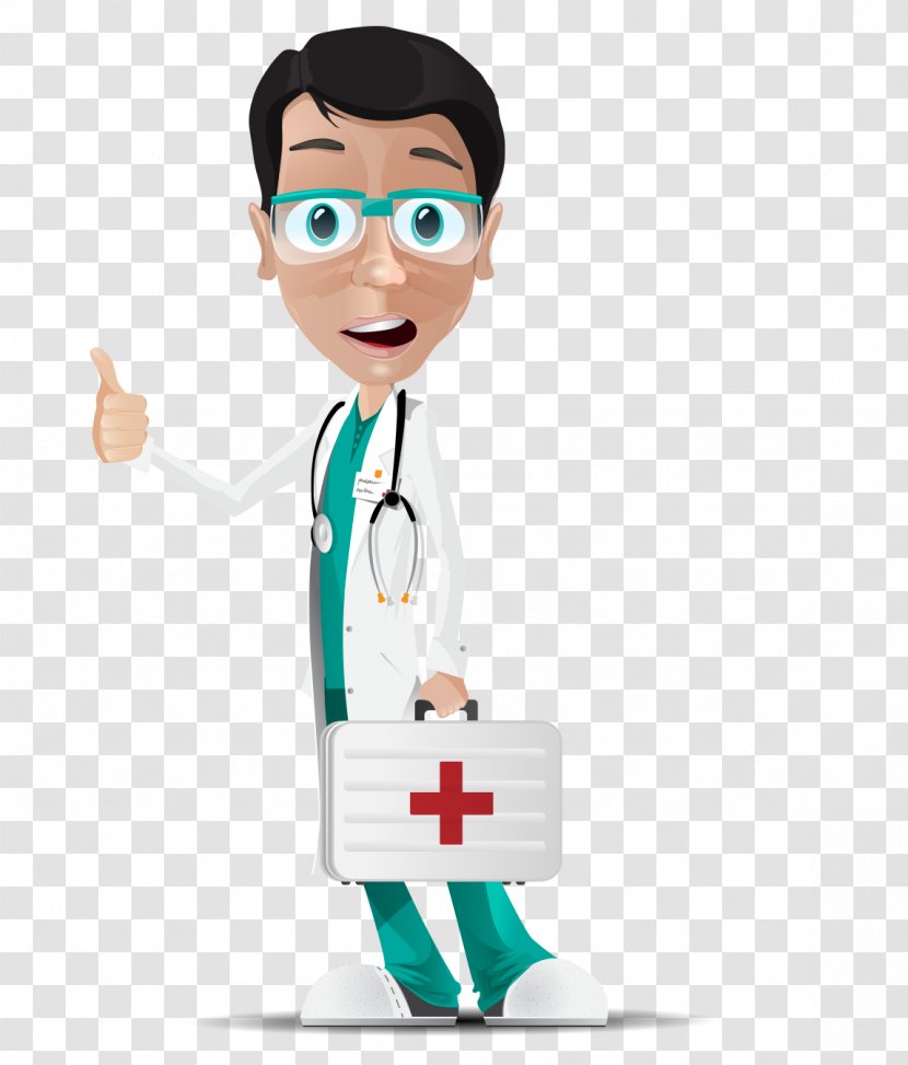 Physician Euclidean Vector - Vectorbased Graphical User Interface - Cartoon Painted Glasses Doctors First Aid Kit Transparent PNG