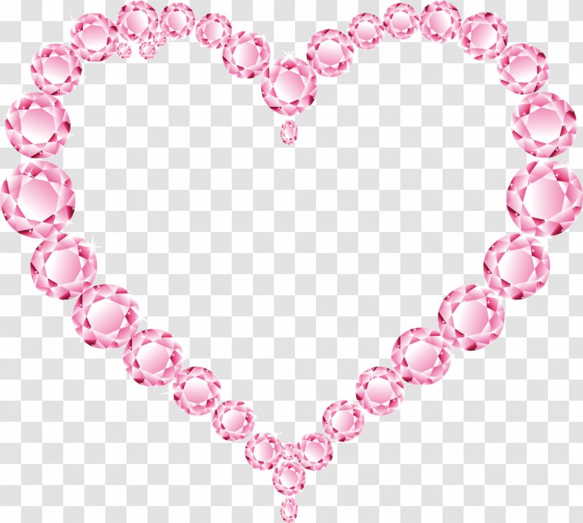 Pink Diamond Heart - Frame Transparent PNG