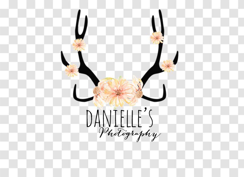 Reindeer Flower Antler Clip Art - Logo - Watercolor Elephant Transparent PNG