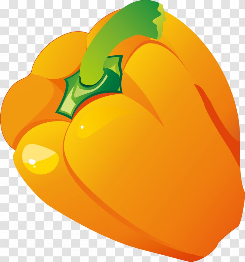 Bell Pepper Tempura Pumpkin - Hand Painted Yellow Transparent PNG