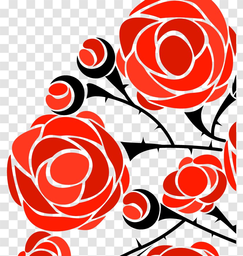 Flower Euclidean Vector Garden Roses - Cut Flowers - Rose Transparent PNG