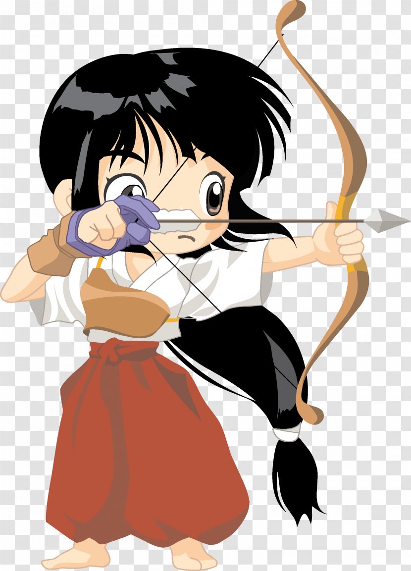 Archery Bow And Arrow Cartoon Clip Art - Silhouette - Archer Transparent PNG