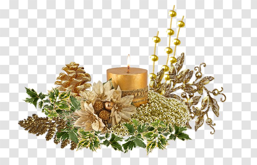 Floral Design Christmas Ornament - Candle - Naadam Holiday 2 Transparent PNG