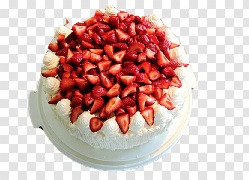 Ice Cream Cake Icing Birthday Strawberry - Dessert - Picture Material Transparent PNG