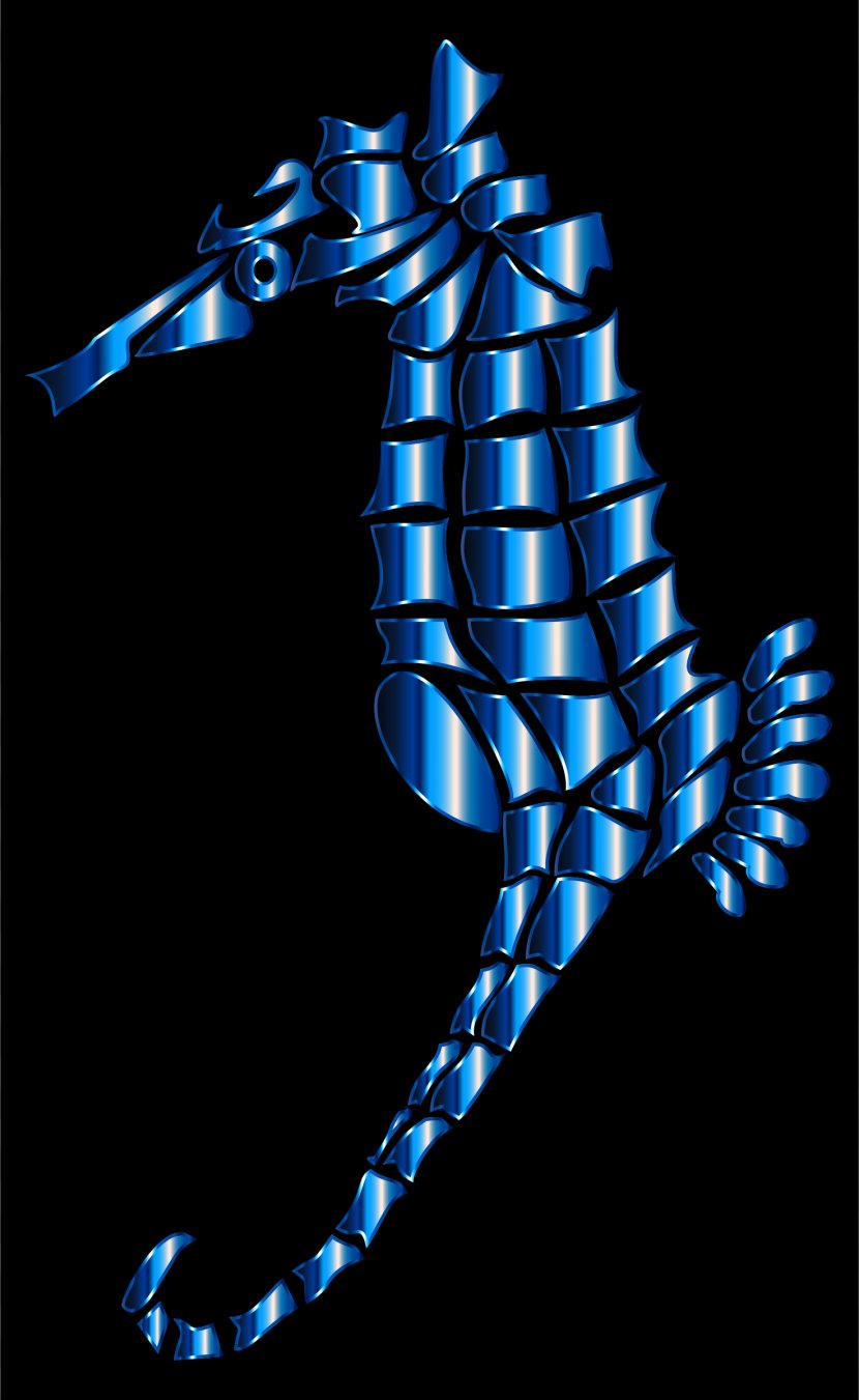 Seahorse Silhouette - Azure Transparent PNG