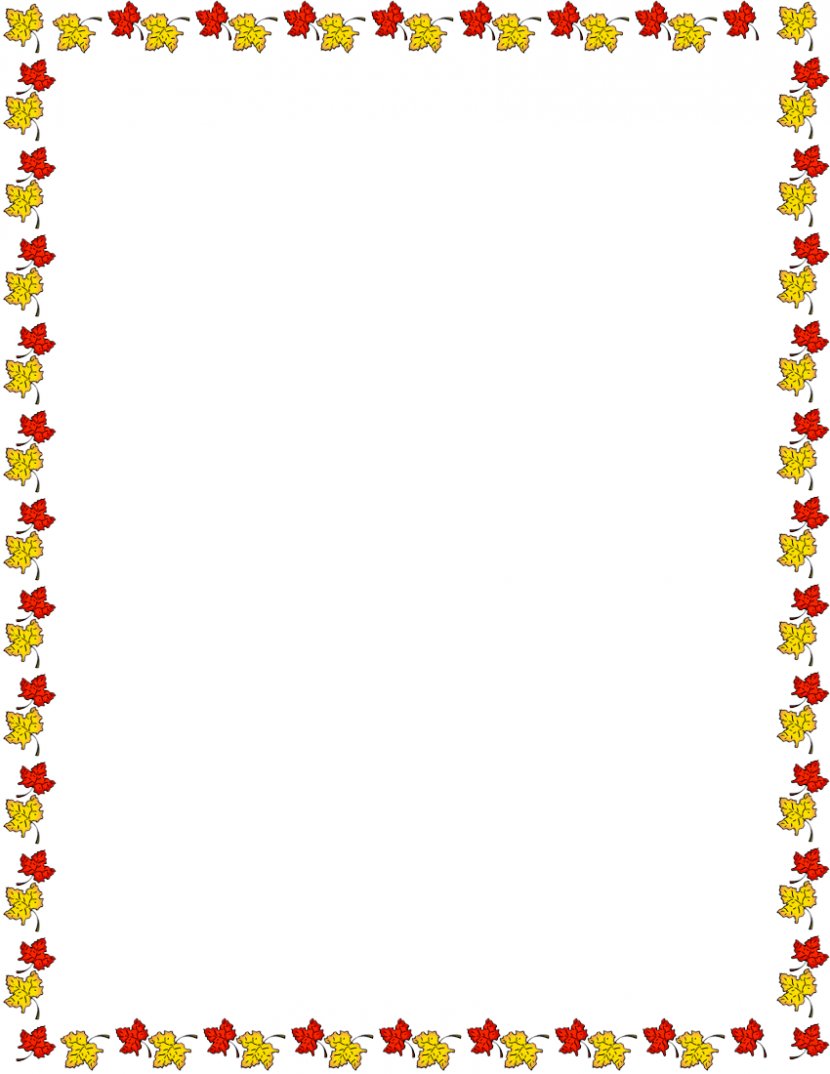 Autumn Leaf Color Page Clip Art - Flower - Motherboard Border Cliparts Transparent PNG