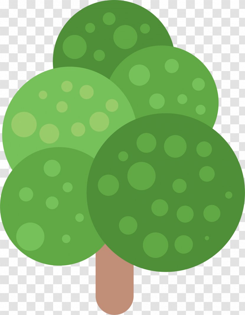 Green Tree Circle - Hand Painted Transparent PNG