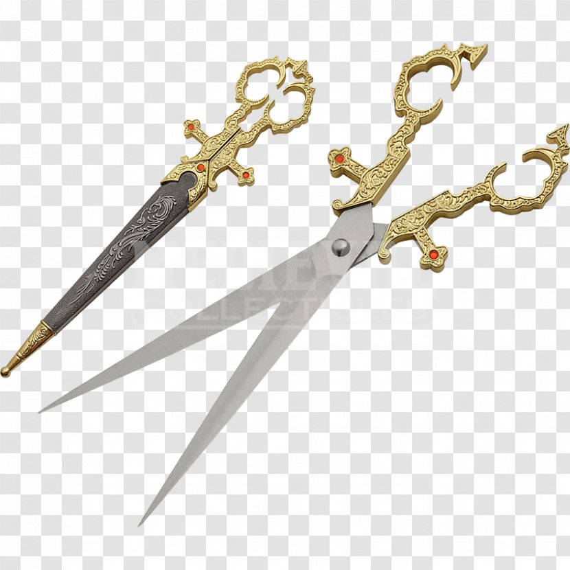 Scissors Weapon Arma Bianca - Gold Transparent PNG