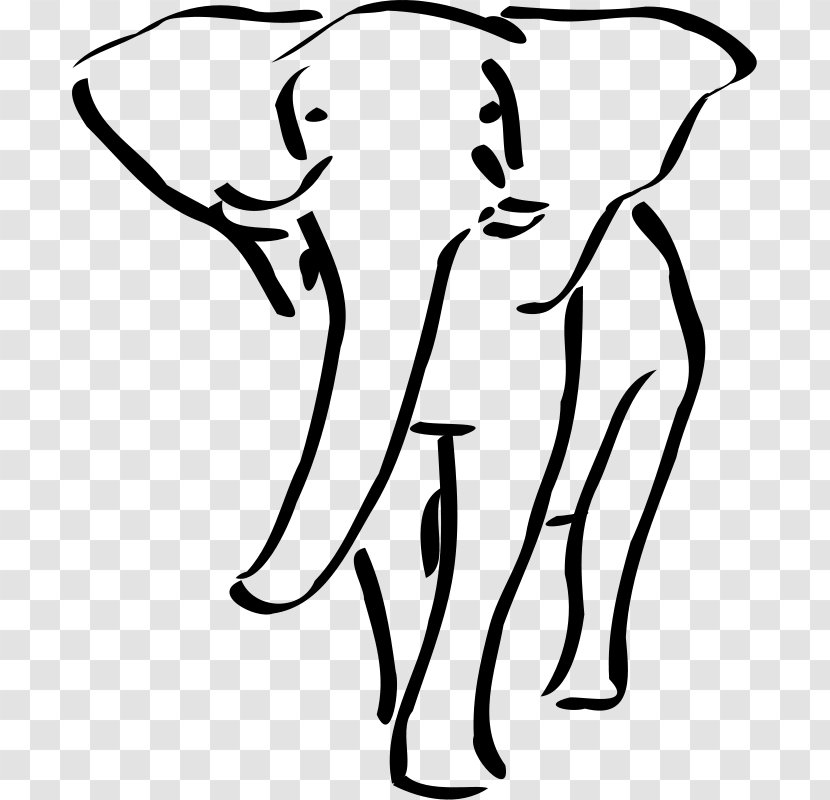 Rhinoceros Elephant Outline Clip Art - Joint Transparent PNG
