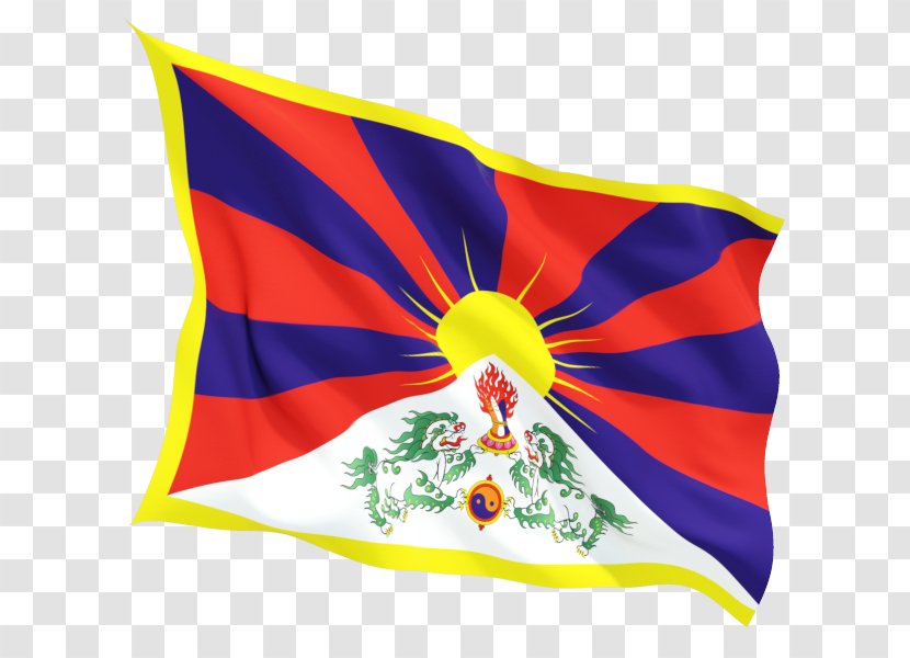 Flag Of Tibet Nepal Present - Lao Thai Flags Transparent PNG