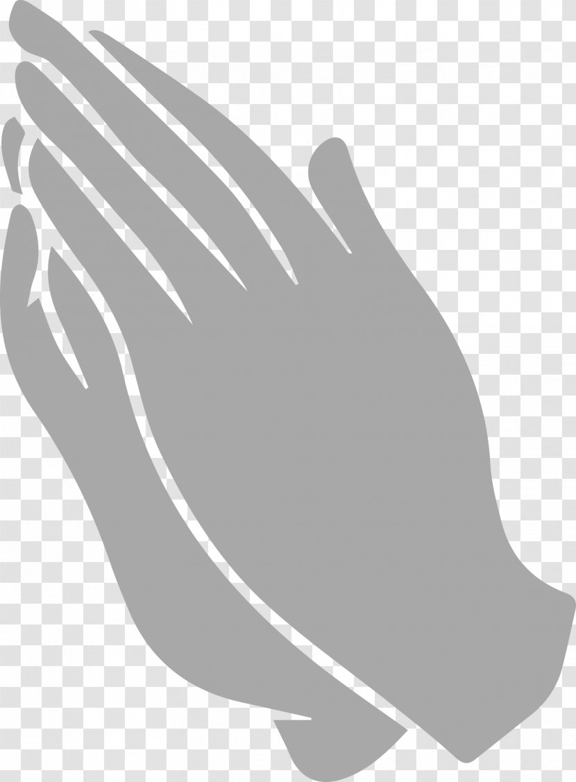 Praying Hands Christian Prayer Religion - Deliverance Ministry - Black And White Transparent PNG