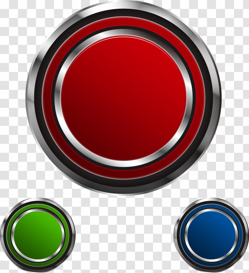 Free Red Button Game Push-button Euclidean Vector Transparent PNG