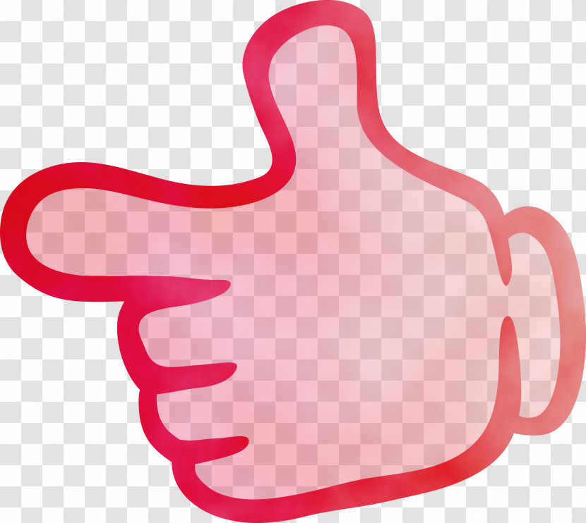 Pink Finger Nose Thumb Hand Transparent PNG