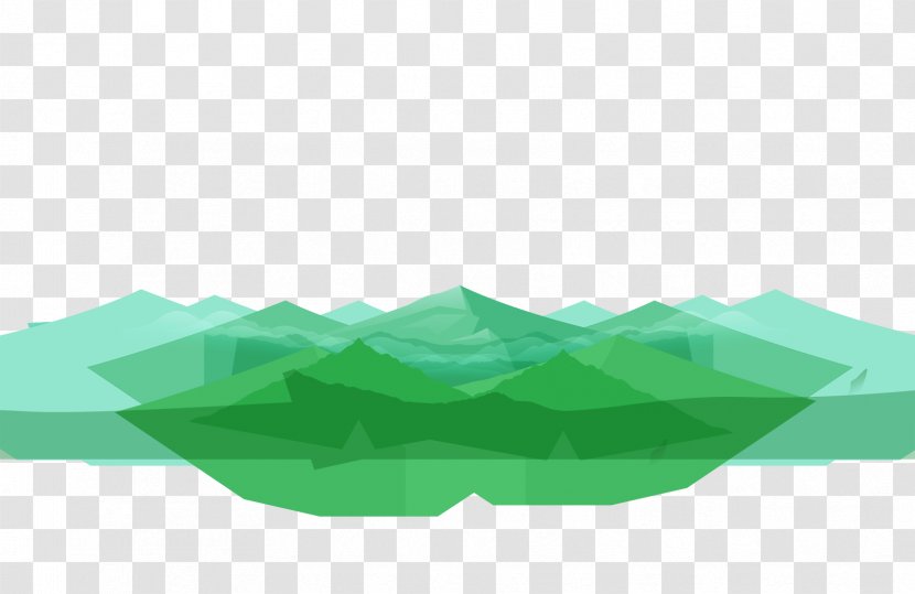 Green Teal Line Tree - Grass - Mountain Stream Transparent PNG