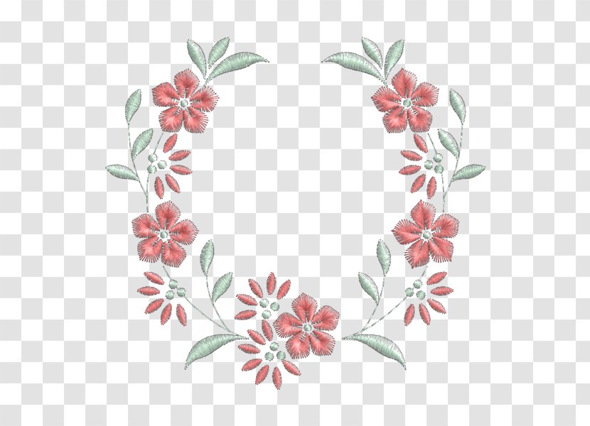 Embroidery Picture Frames Flower Design Ornament - Machine Transparent PNG