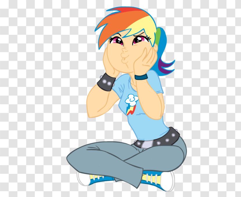 Rainbow Dash Human - Cartoon Transparent PNG