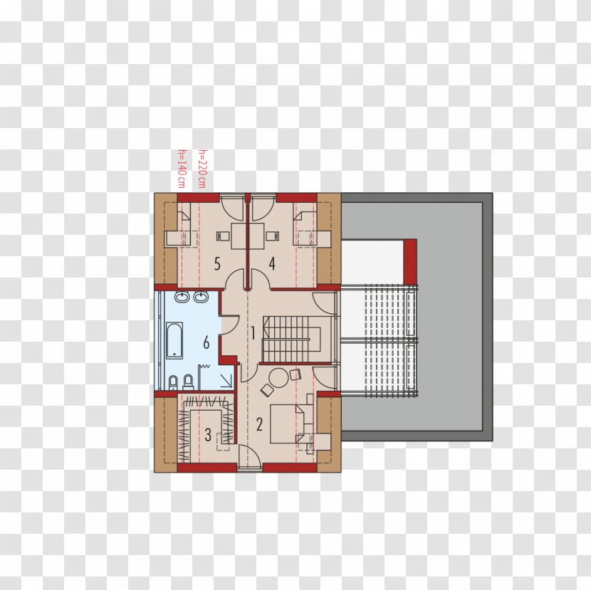 Floor Plan House Square Meter Den Kitchen - Elevation Transparent PNG