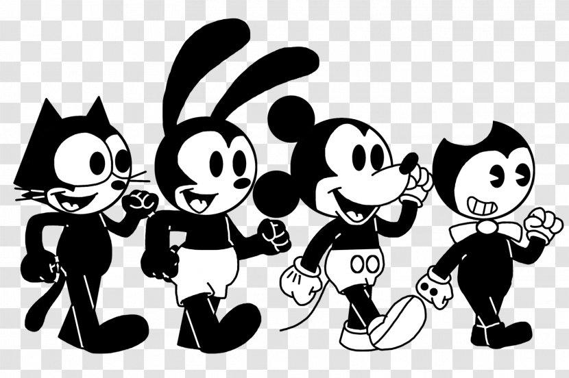 Bendy And The Ink Machine Oswald Lucky Rabbit Mickey Mouse Minnie Felix Cat - Logo Transparent PNG