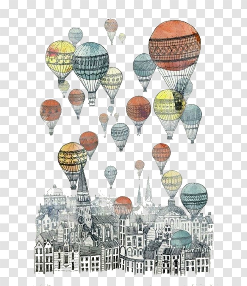 Hot Air Balloon Illustration Image Drawing - Royaltyfree Transparent PNG