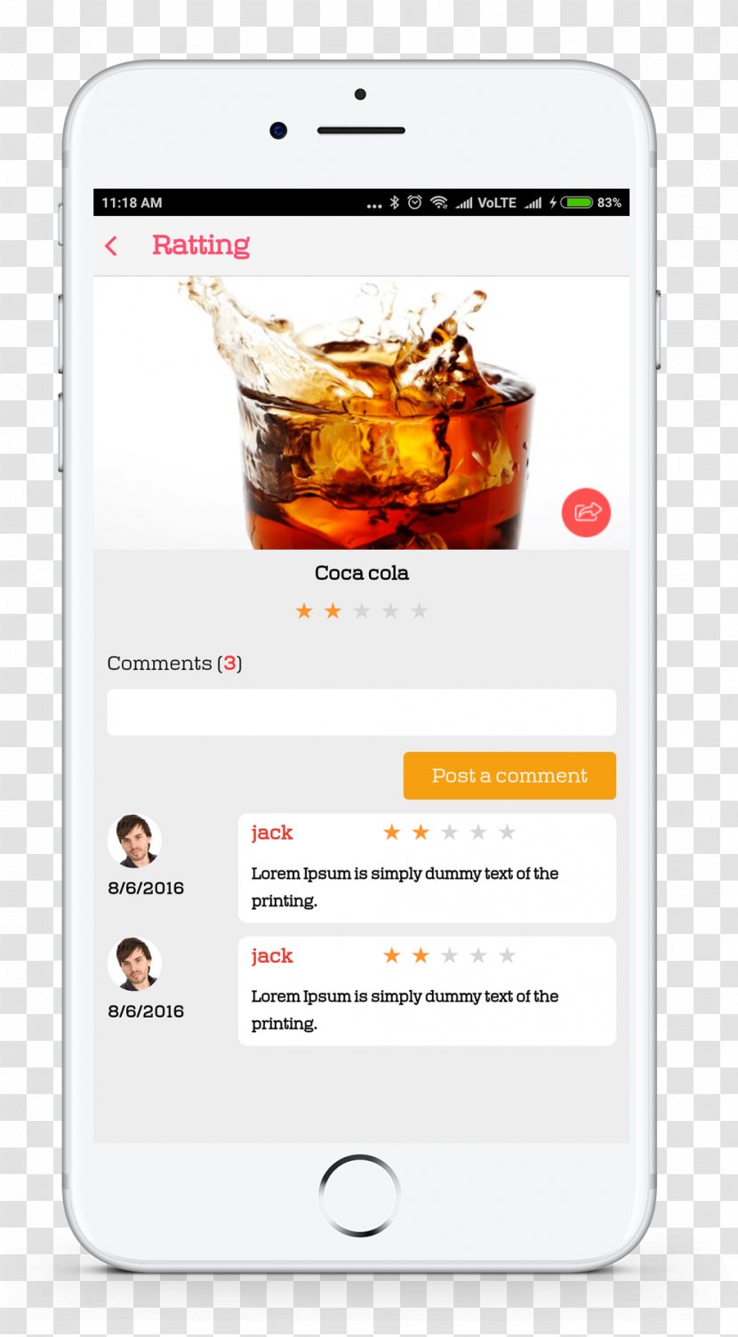 Smartphone Ionic Planning E-commerce - Fashion - Design Transparent PNG