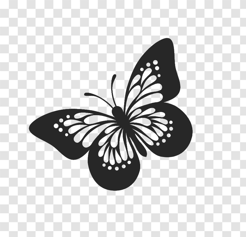 Butterfly Clip Art Vector Graphics Free Content - Blackandwhite - Royaltyfree Transparent PNG