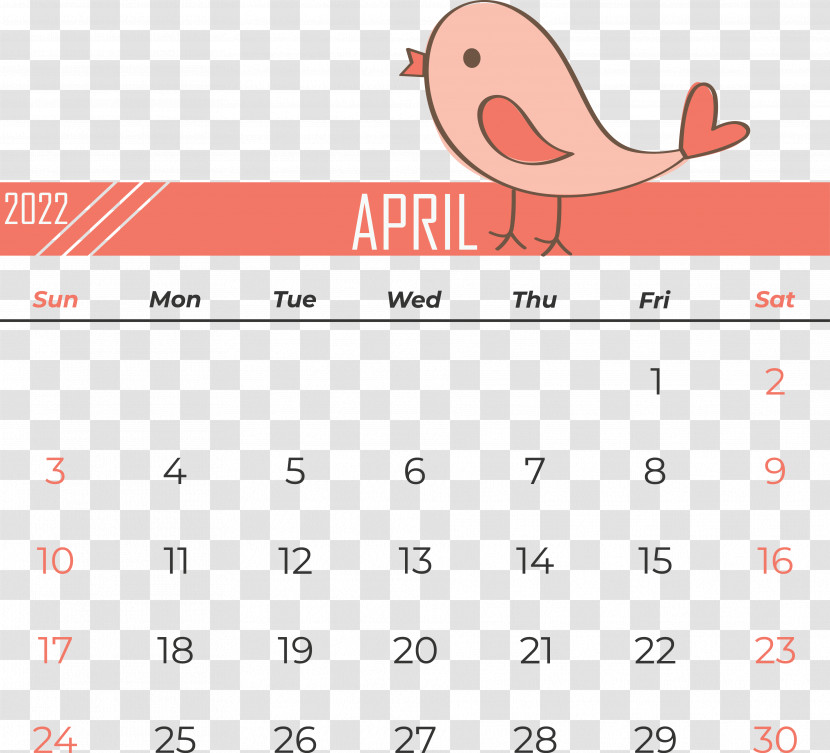 Cartoon Calendar Line Red Beak Transparent PNG
