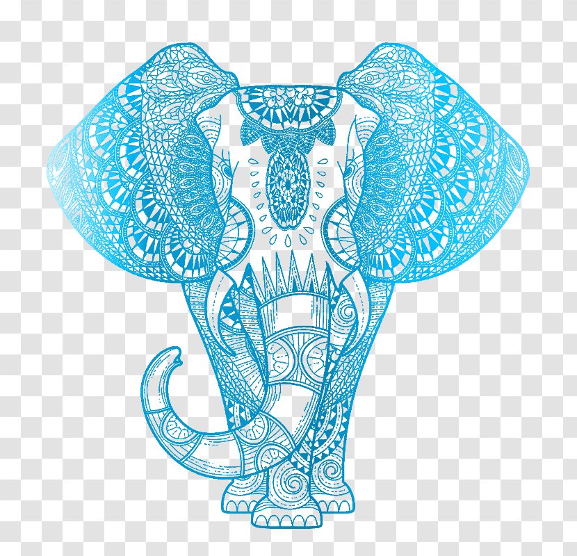 Coloring Book Mandala Adult Elephants Doodle - Tree Transparent PNG