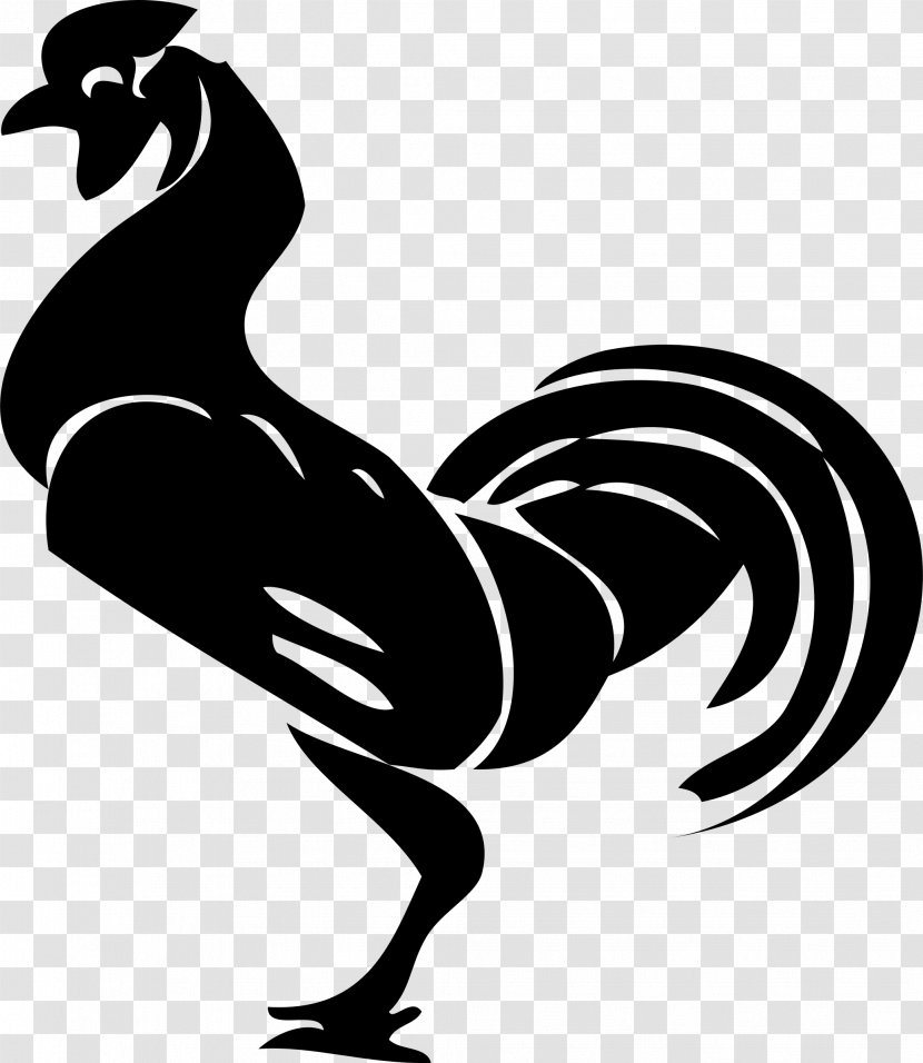 Rooster Chicken Clip Art - Monochrome Photography Transparent PNG