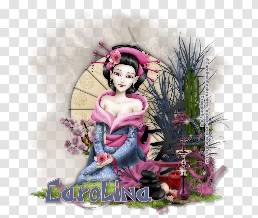 Fairy Geisha Flower - Fictional Character Transparent PNG