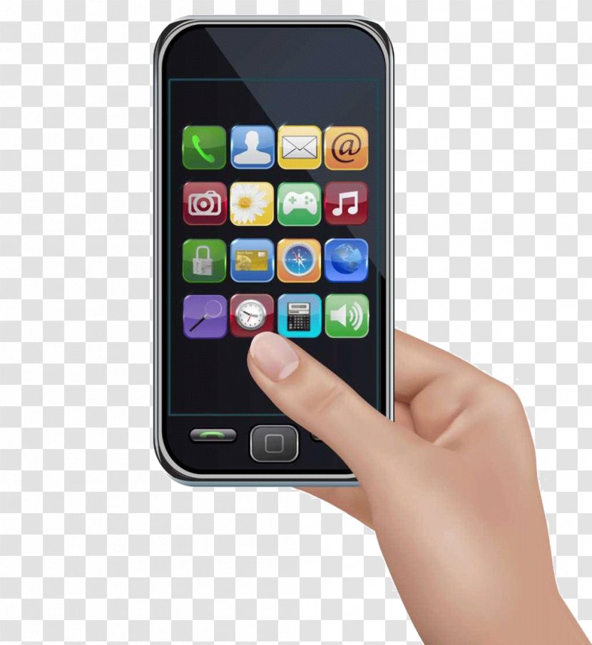 Touchscreen Smartphone Icon - Communication Device Transparent PNG