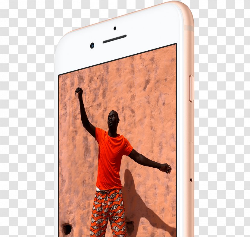 IPhone 8 Plus Retina Display Device Computer Monitors Smartphone - Orange - Hd Brilliant Light Fig. Transparent PNG
