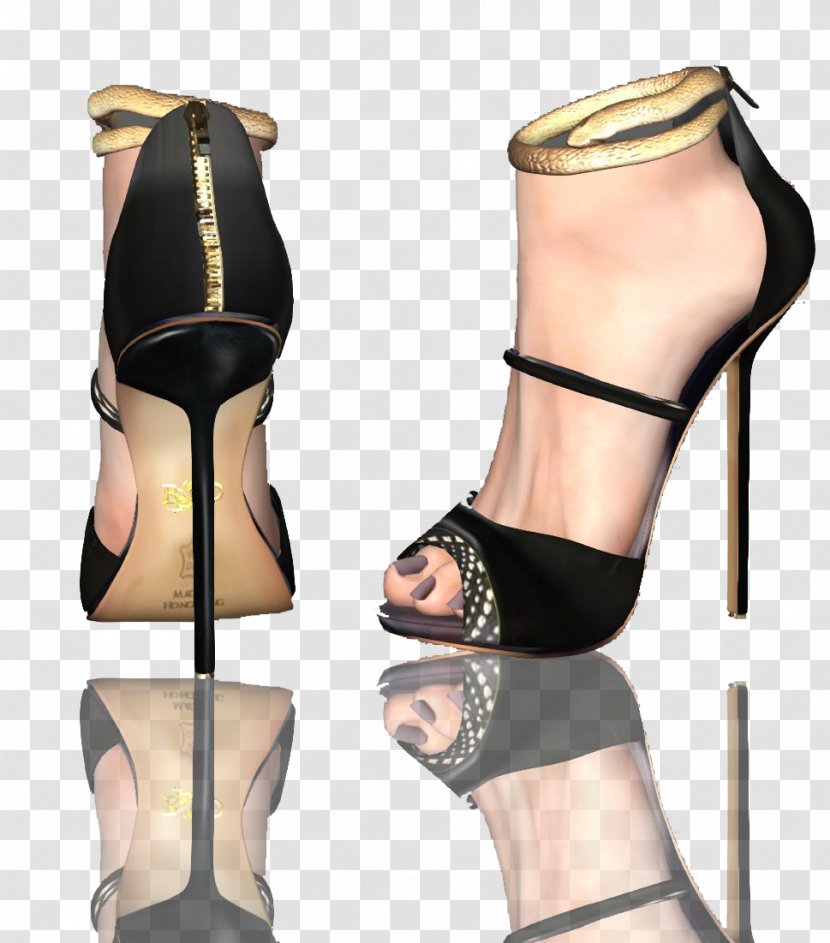 High-heeled Shoe Sandal - Flower Transparent PNG