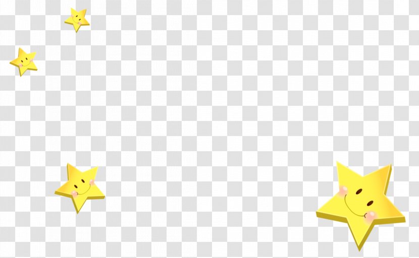 Yellow Angle Star Pattern - Cartoon Stars Floating Material Transparent PNG