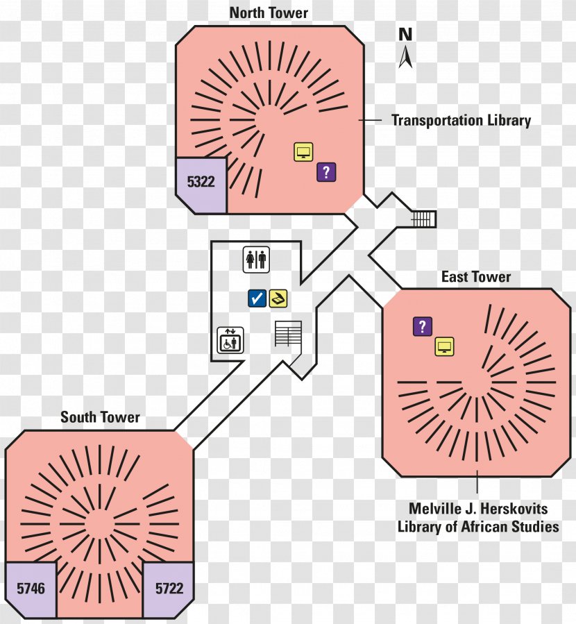 Northwestern University Library Deering College - Silhouette - Map Transparent PNG