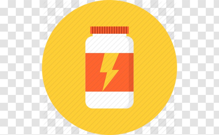 Dietary Supplement Bodybuilding Vitamin Nutrition - Yellow - Icon Vector Transparent PNG