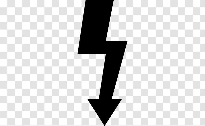 Arrow Electricity Lightning - Black And White Transparent PNG