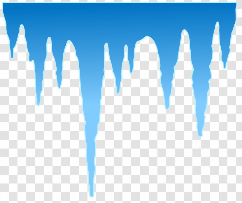 Icicle Stencil Clip Art - Electric Blue - Drawing Transparent PNG