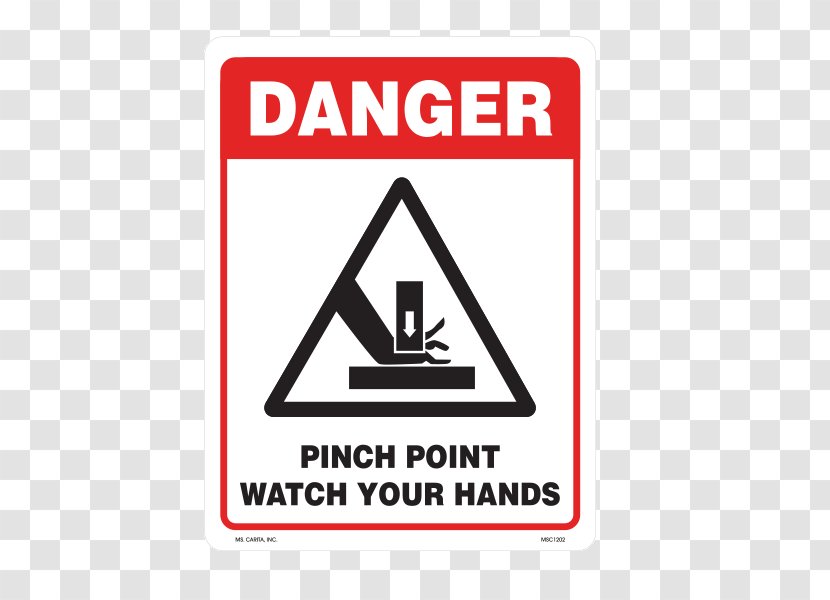 Pinch Logo Hand Risk Placard - Area - Point Transparent PNG