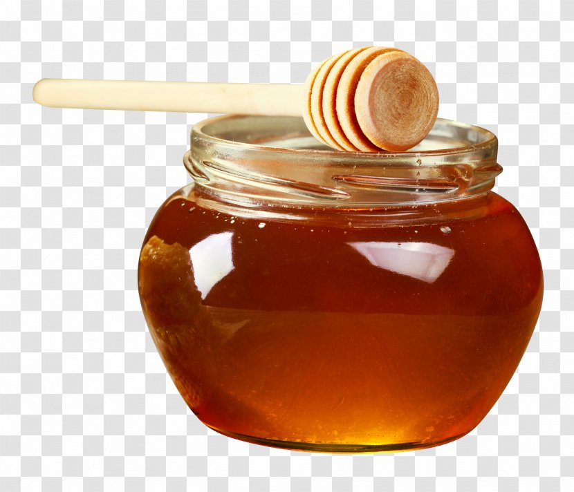 Honeycomb Bee Jar Bottle - Fruit Preserve - Honey Transparent PNG