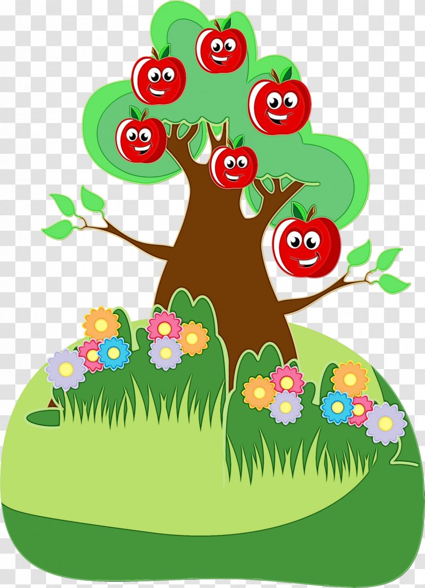 Clip Art Cartoon Grass Tree Plant - Paint Transparent PNG