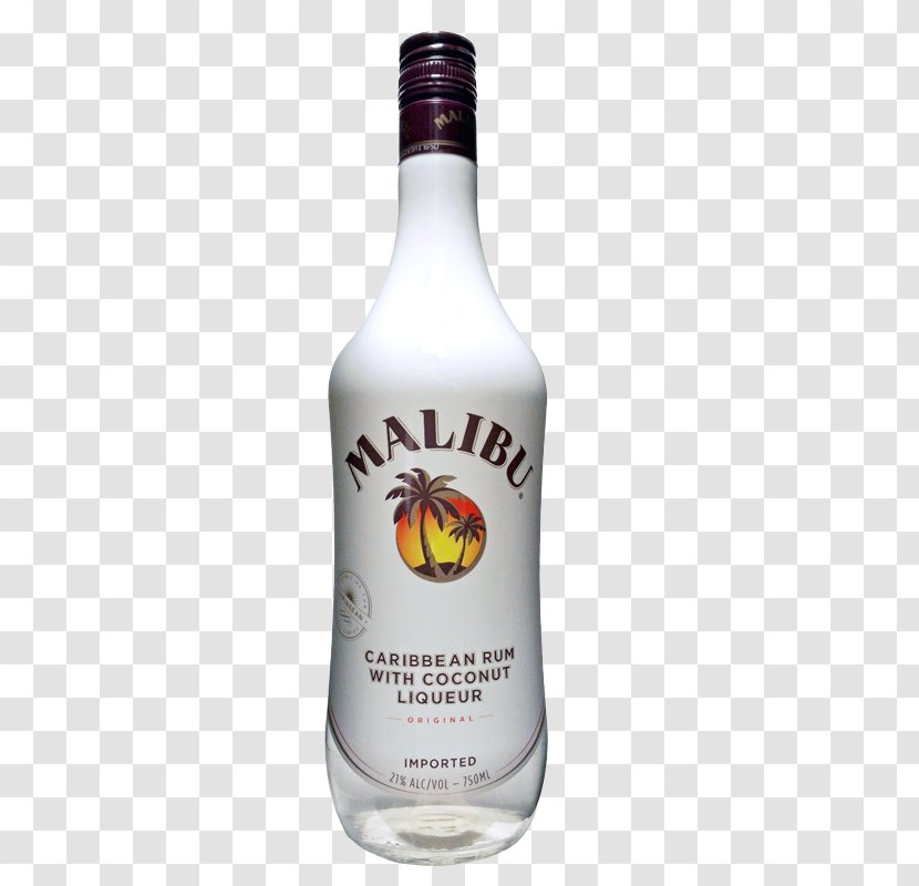 Liqueur Malibu Rum Bacardi Superior Distilled Beverage - Coconut - Flavored Liquor Transparent PNG