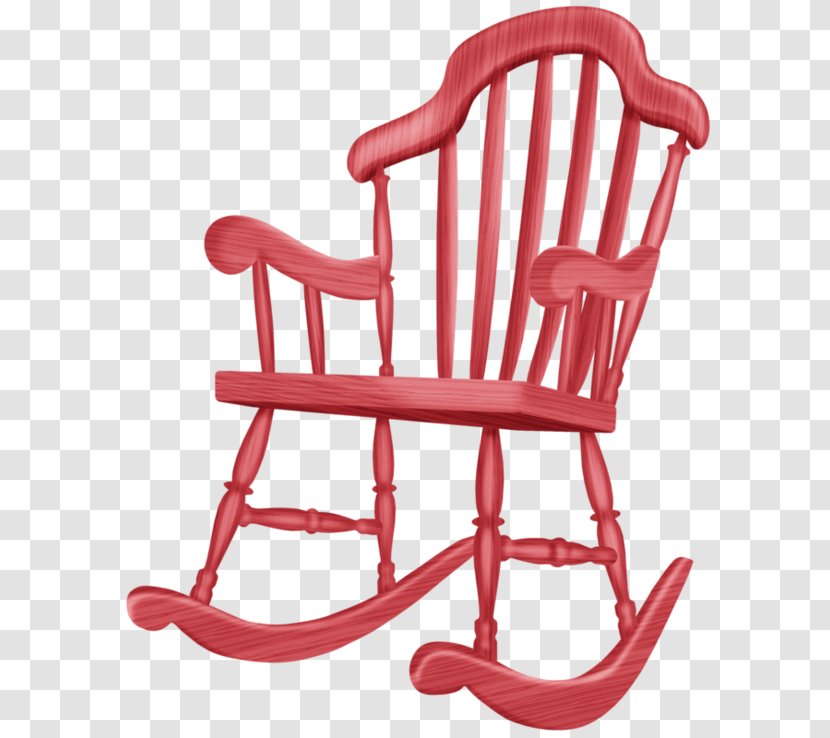 Rocking Chair Furniture Wing - Couch - Hand-painted Red Transparent PNG