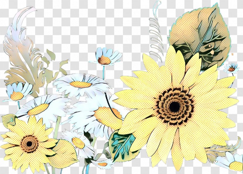 Floral Design - Retro - Daisy Wildflower Transparent PNG