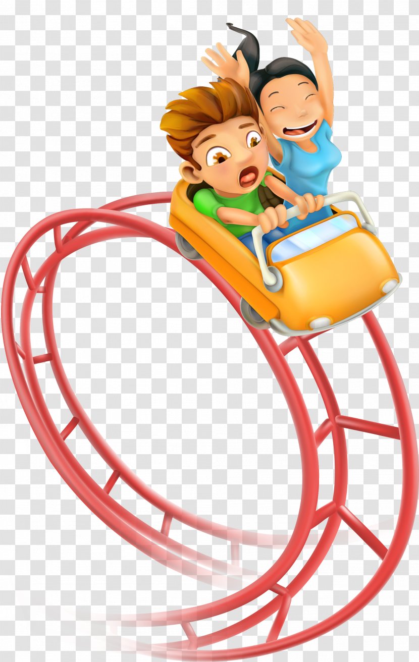 Roller Coaster Amusement Park Clip Art - Frame - Vector Cartoon Cute Children Creative Transparent PNG