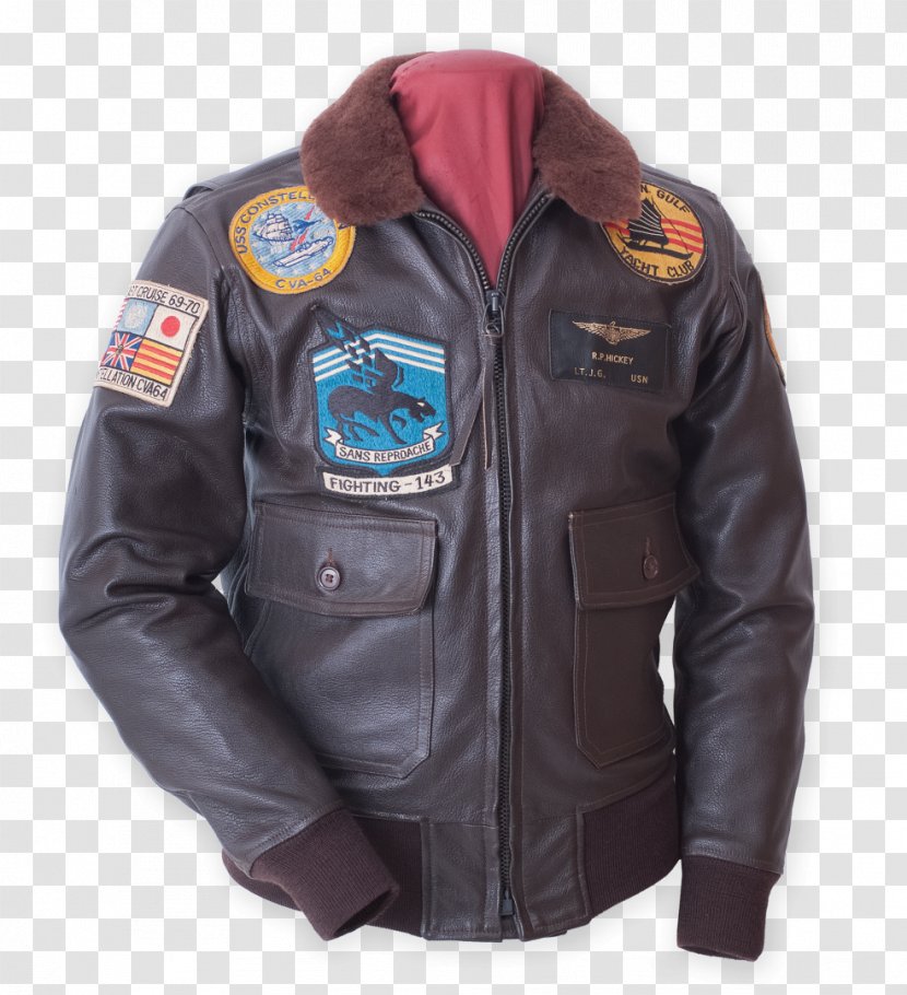 G-1 Military Flight Jacket Leather A-2 - Sheepskin Transparent PNG