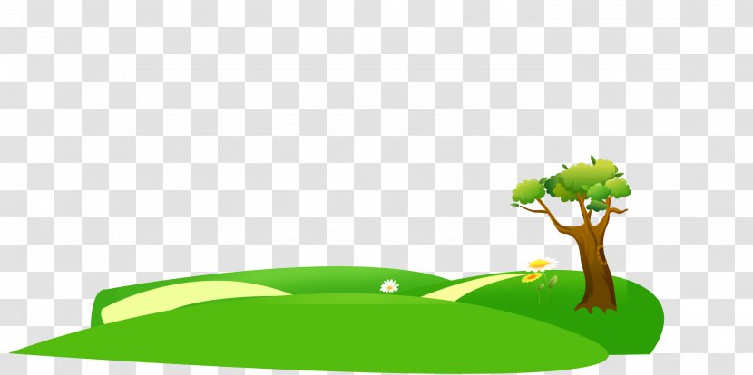 Cartoon Drawing Green - Gratis - Grass Trees Transparent PNG