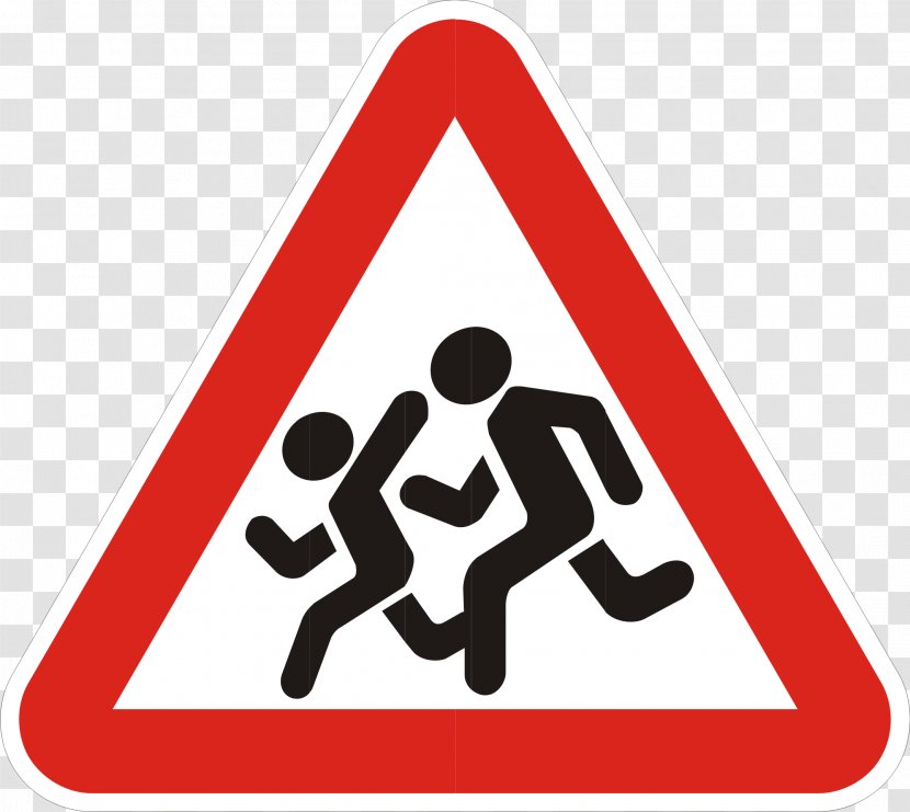 Traffic Sign Road Warning - Crossing Transparent PNG