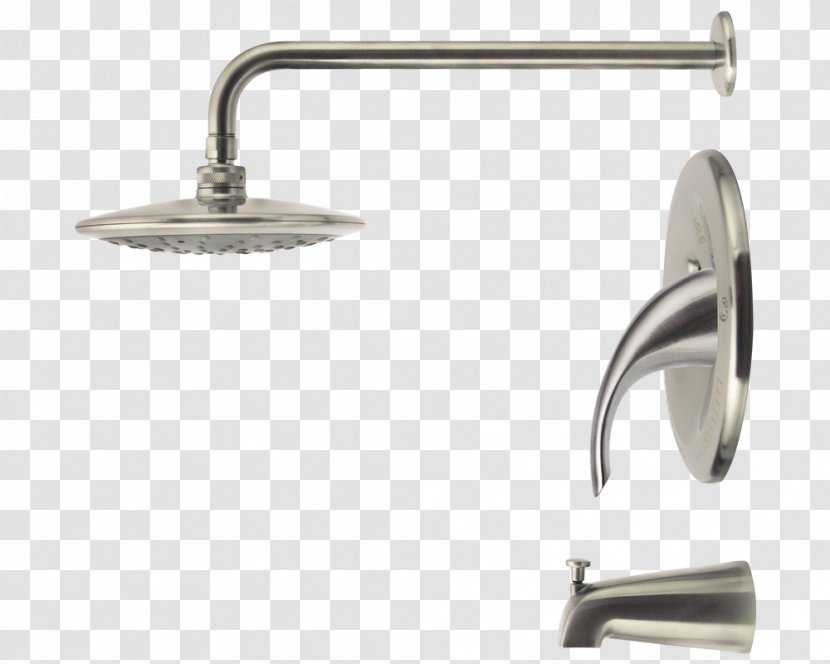 Shower Bathtub Brushed Metal Tap Bathroom - Douchegordijn - Faucet Transparent PNG