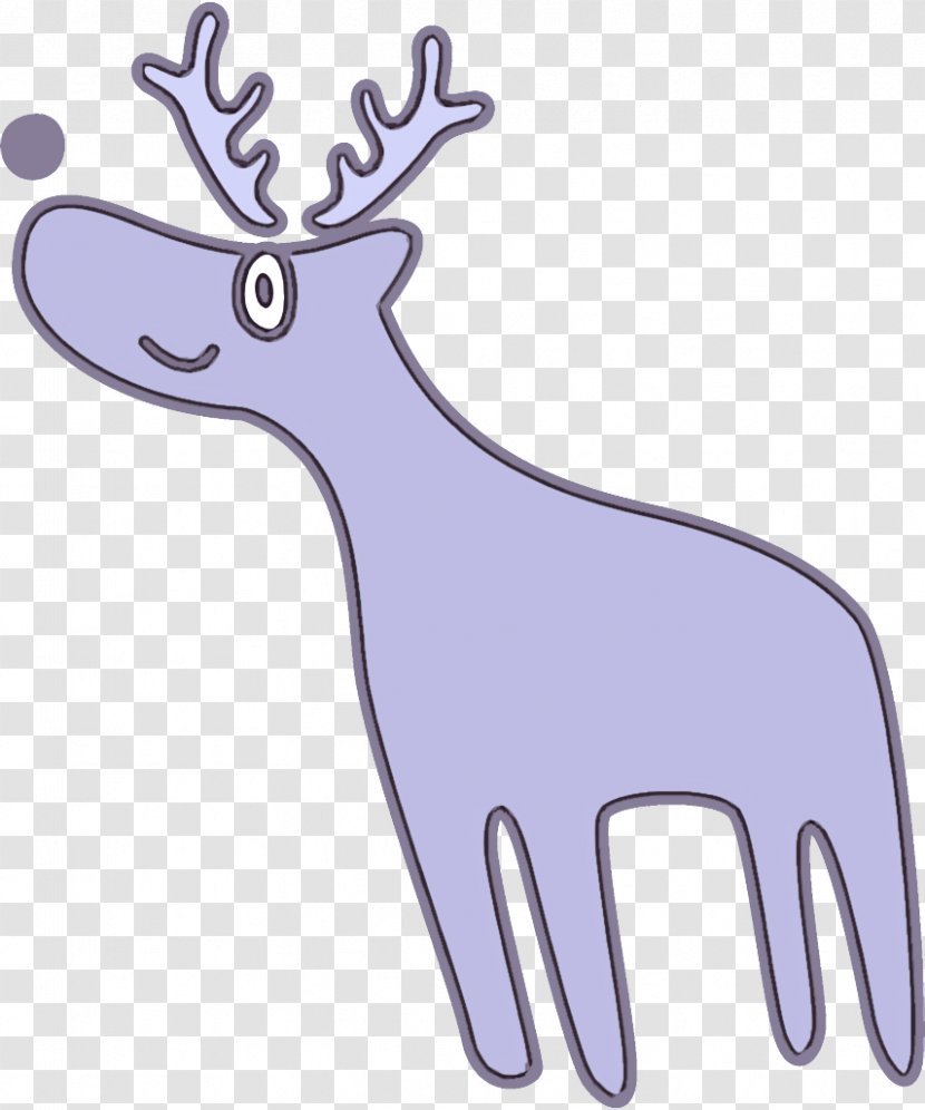 Reindeer - Purple - Elk Wildlife Transparent PNG