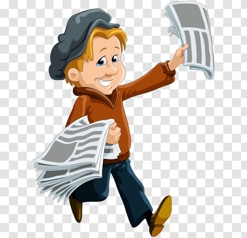 Paperboy Newspaper Stock Photography Clip Art - Silhouette - Children Selling Newspapers Transparent PNG